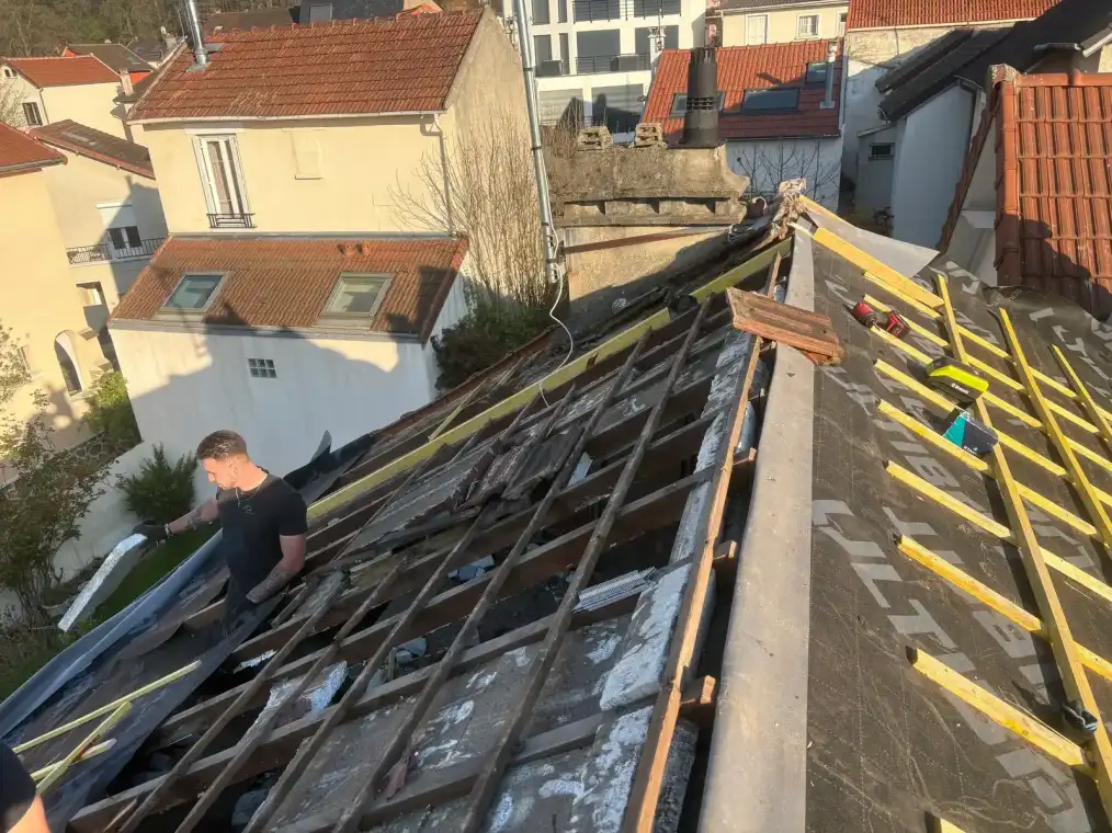 Chantier toiture couvreur Franck